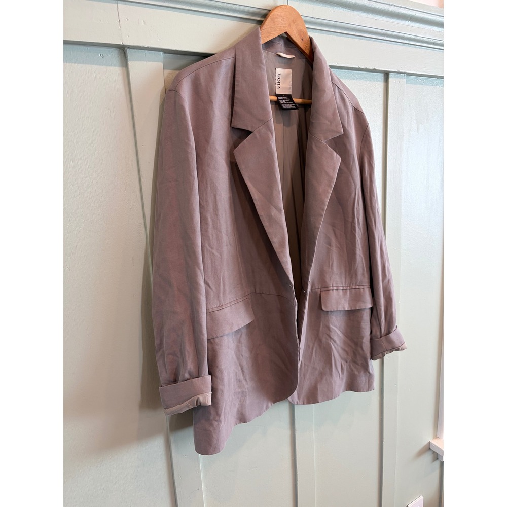 Vuori Trestles Twill Blazer Linen Blend Pebble Gray Quiet Luxury L - Picture 6 of 9